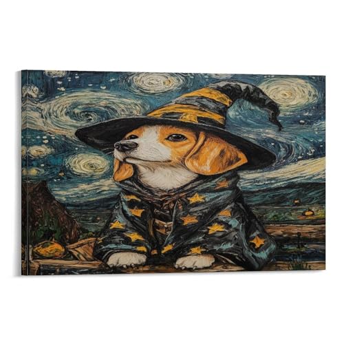 Impression sur toile Beagle 12x18inch tableau déco salon