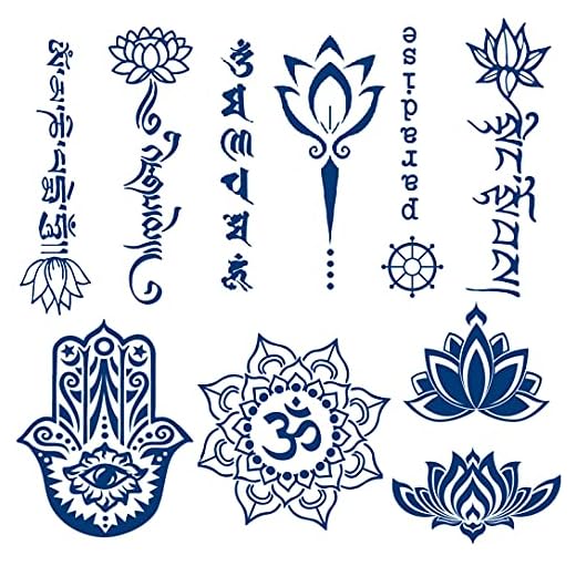Lotus Flower Waterproof Tattoo Stickers