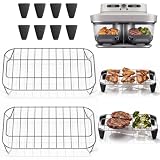 2PCS Crisper Stainless Steel Racks for Ninja Crispi DualZone DD101
