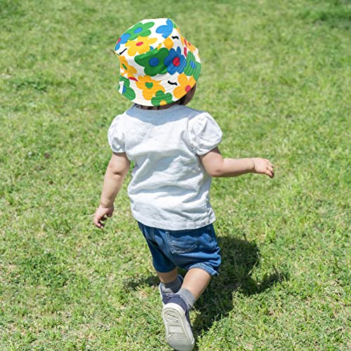 Eforcase Chapéu de sol infantil fofo com proteção UV chapéu respirável chapéu balde de praia de verã