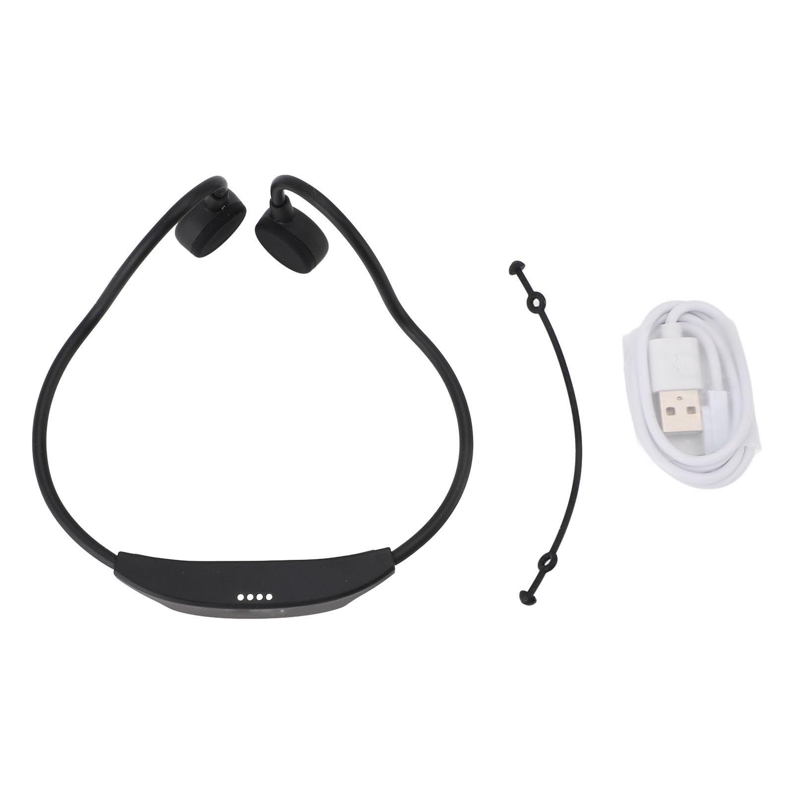 Tosuny Cuffie a Conduzione Ossea per Nuoto IPX8 |Auricolari Wireless Bluetooth 5.3 da 16 GB con Lettore MP3 per la Corsa in Bicicletta (BLACK)