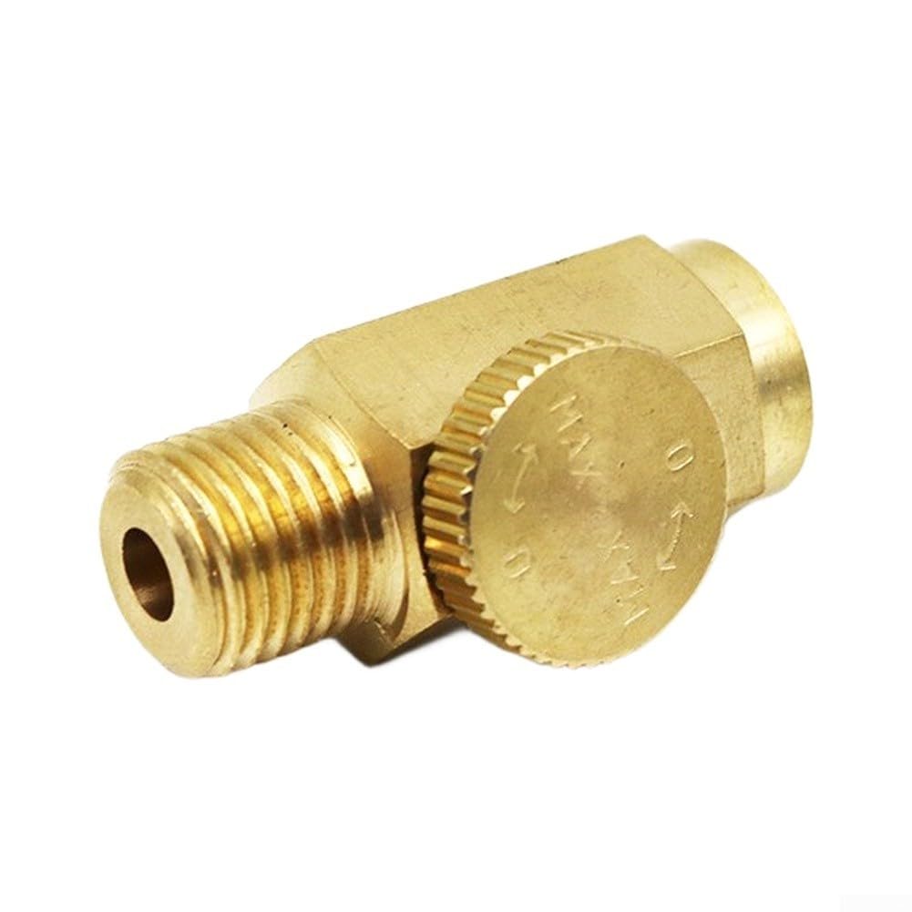 Präziser Luftstromregler 1/4 NPT Messingkonstruktion | Metallkonstruktion, lange Lebensdauer, hohe Druckbewertung, kompakte Größe 4 x 2,5 cm, Werkstattbedarf