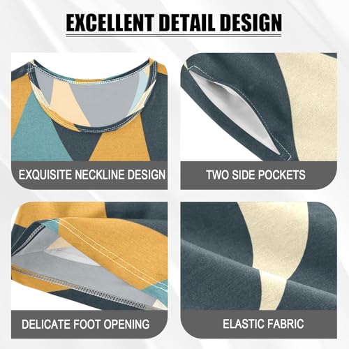 Abstract Color Kids Pjs Set Boys Girls Summer Short-Sleeve Sleepwear Pajamas 2PCS4