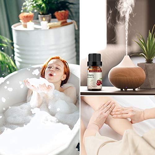 GREENSLEEVES Cherry Essential Oil, 10ml Pure Plant-Based Fragrance Oil for Aromatherapy, Essential Oils for Diffuser, Air Freshener, Massage, Bath Bomb, Scented Candle Soap Making - 4