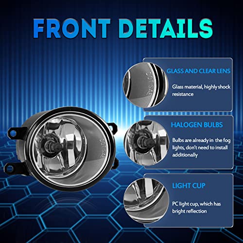 ENERBITIOUS Fog Lights Lamps Replacement for 09-13 Toyota Corolla, 07-14 Camry, 08-10 Highlander, 10-11 Prius, 08-11 Lexus LX570, 10-13 RX350 Fog Light Compatible with H11 12V 55W Bulbs by ENERBITIOUS - Used condition - Image 4