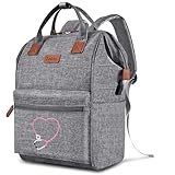 Srotek Mochila de enfermeira/mochila para laptop de 15,6 polegadas/bolsa de enfermagem para trabalho de enfermeira/bolsa clínica médica de saúde doméstica, Cinza, Large, Estilo 6