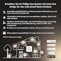 Philips Hue White E27 Filament Lampe (550 lm), dimmbare LED Lampe für das Hue Lichtsystem mit warmweißem Licht, smarte Lichtsteuerung über Sprache und App, 1er Pack – Ansicht 6
