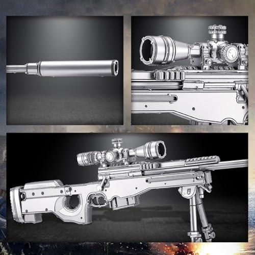 Piececool 3D Puzzles for Adults, AWM Sniper Rifle Gun Model to Build Kits DIY Assembly Super Magnum Metal Model Kits Birthday Gifts Hobbies for Adult, Beginners Level - Image 5