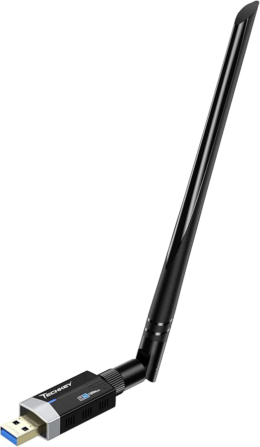 Techkey USBWiFiAdapter für PC, AC1300 Mbps, DualbandWireless