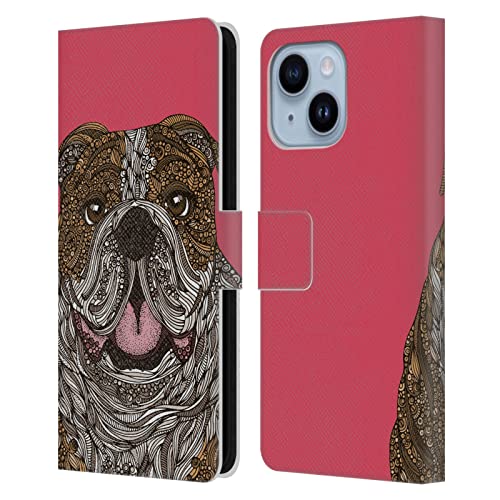 Coque portefeuille iPhone 14 Plus en cuir Valentina Bulldog de qualité supérieure