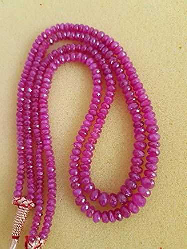 Rubis glassfilled perles roses en fil de 16 pouces pour ateliers joaillerie et loisirs