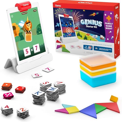 Osmo Genius Starter Kit for Kids Ages 610 | 7 Educational Learning Games | iPad Compatible | Educational STEM Learning System | Base Included (7 Games iPad)