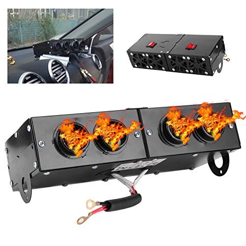 Ymiko YMIKOUE2K0GN4YO Car Heater, Portable Heater For Car,12V Car Defogger Auto 4 Hole Heating Fan 12V Defroster Defogger 800W thumb #3