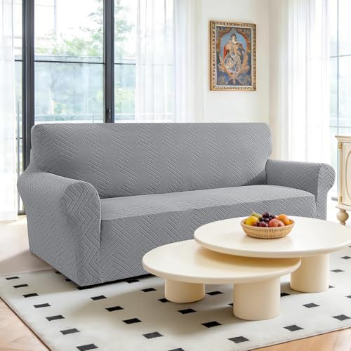Housse canape extensible 3 places moderne antidérapant lavable - 3