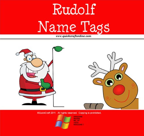Christmas Craft Rudolf Name Tags (QuickCraft Christmas) (English Edition)