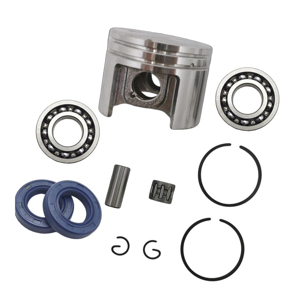 Juego de Anillos de pistón de 38 mm, cojinete de cigüeñal y retenes de Aceite for Motosierra MS180 018 MS 180 (Piezas 11300302004, 96380031581)