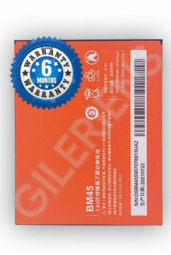 Image of Original BM45 Battery for Redmi Note 2 Battery with 6 Month Warranty **** (G92)
