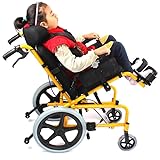 Rollstuhl für Kinder mit Zerebralparese, bequemer kleiner Rollstuhl für behinderte und postoperative Kinder, geeignet für Kinder im Alter von 3–10 Jahren