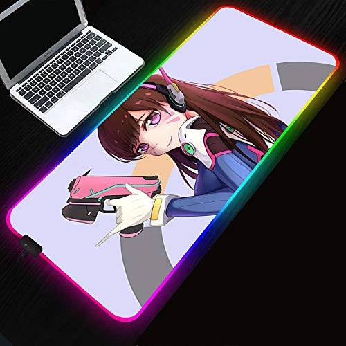 Overwatch tapis de souris de jeu RGB lumineux tapis de clavier de jeu grand LED rétroéclairé XXL anime tapis de souris-Overwatch_300x800x4mm