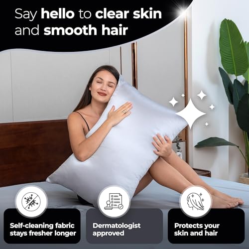 Silvery Silver Infused Bed Sheets Set - Award-Winning Self-Cooling Fabric with Self-Cleaning Silvery Technology™ That Stays Fresh 3X Longer for Hygienic Sleep (Gray, Full) - Image 5