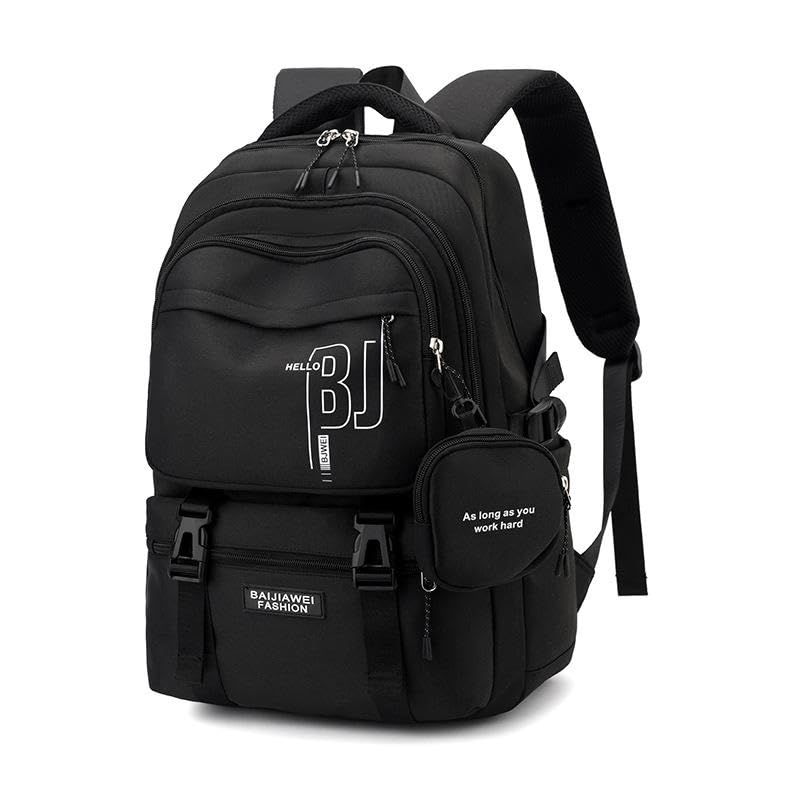 TS WITH TECHSUN College Laptop Backpack for Women & Teens with Zipper Pouch | School Bag for Girls 13-14 Years | 18 Inch Book Backpack | Travel School Bag, Tuition, Coaching