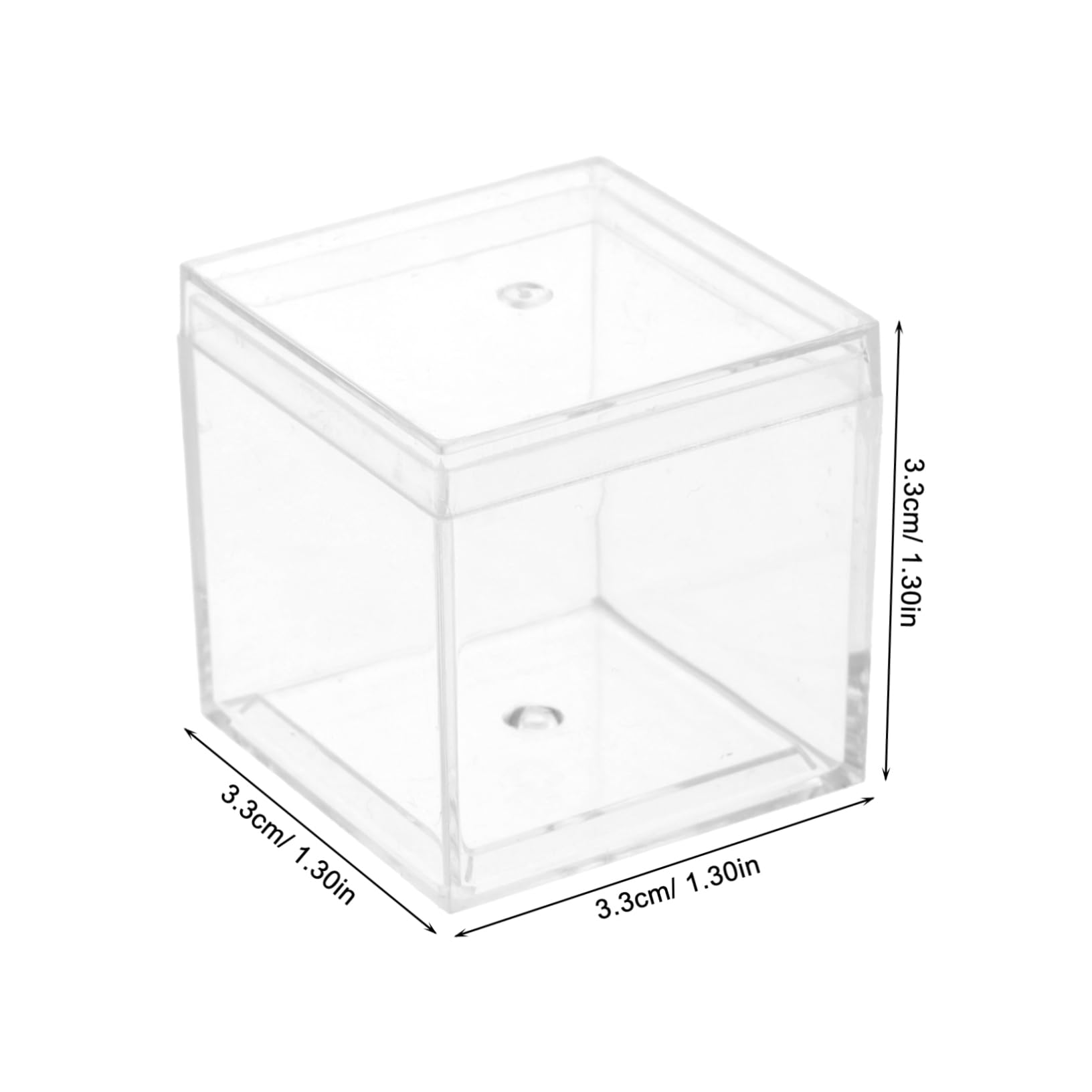 PRETYZOOM 12pcs Mineral Specimen Showcase Boxes 3.3cm Square Plastic Space-saving Stacking Design Organizer