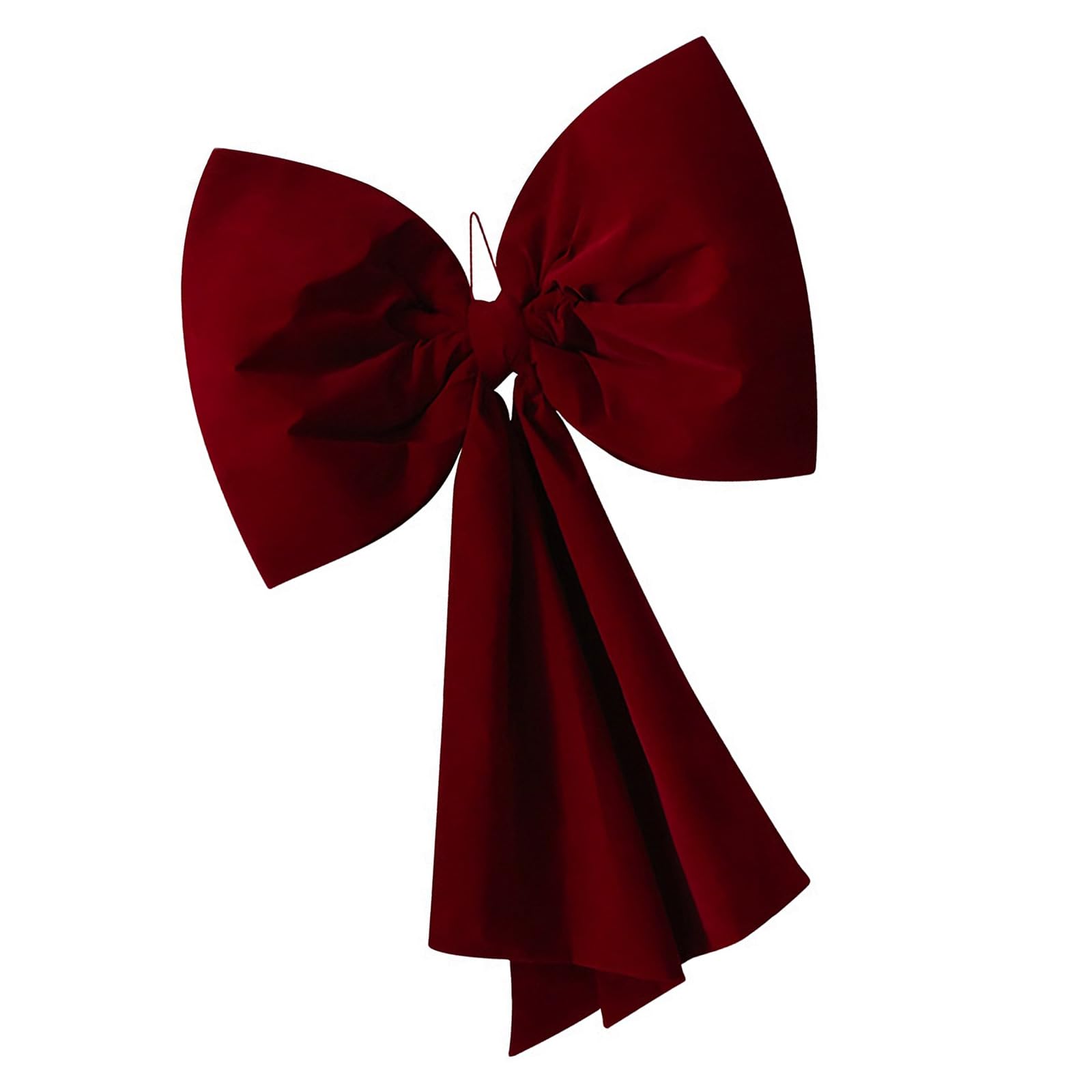 Tsophreniq Velvety Bow Shape Ornament for Holiday Tree Decoration Decorative Accent Valentine Hanging Wreath Bowknot Velvets Bow Ornament Valentine Decorations