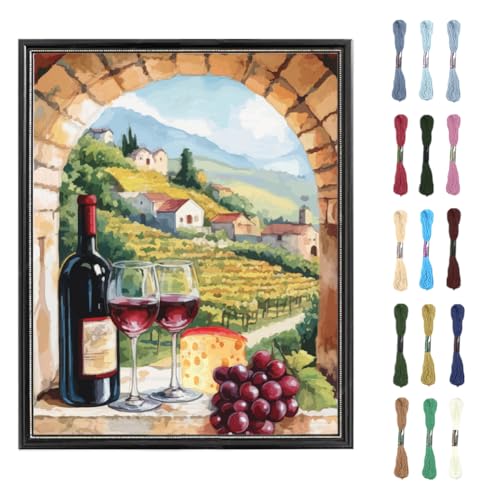 Point de croix débutant paysage rural kit complet pour broderie