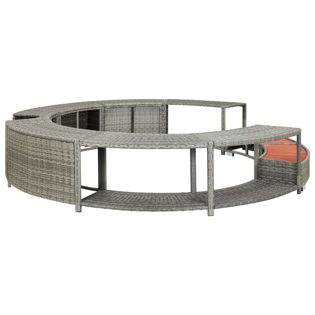 vidaXL Poly Rattan Surround