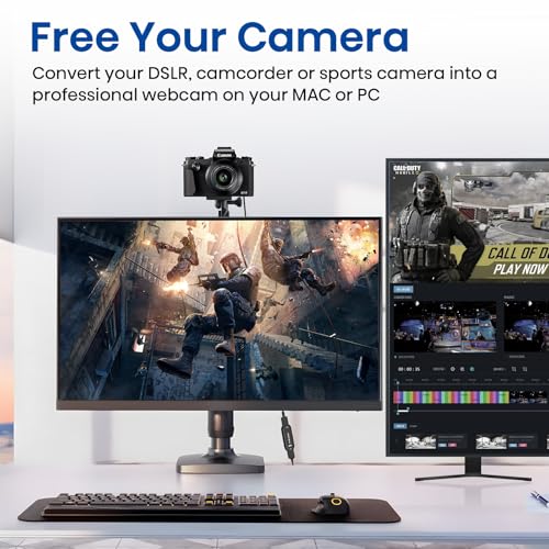 Image of VIXLW Cam Link 4K, Capture Card, External Camera Capture Card for DSLR, Camcorder, ActionCam as Webcam, Stream and Record in 2K50 or 1080P 60FPS, HDMI to USB 3.0 Capture Card for Streaming on OBS /Zoom