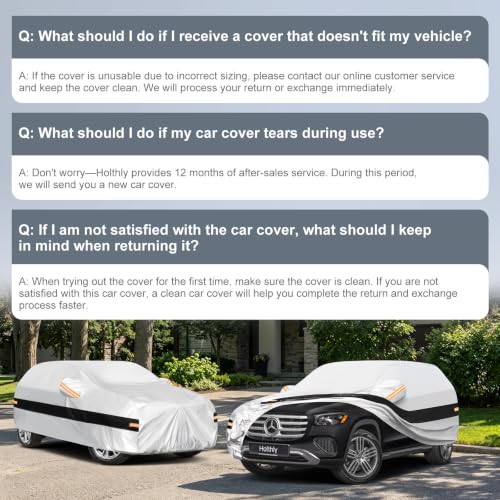 Image of 10 Layers SUV Car Cover Custom Fit Mercedes-Benz GLS-Class 350d 400 400d 450 450d 550 580,Waterproof All Weather for Automobiles, Outdoor Full Cover Sun Rain Protection with Cotton. Silver