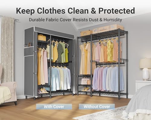 Image of VIPEK V2C Heavy Duty Clothes Rack with Grey Upgraded Polyester Cover