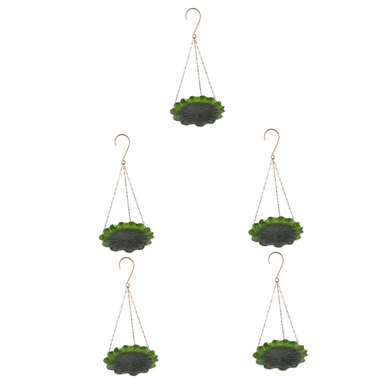 Sosoport 5pezzi Mangiatoia Per Uccelli Battuto Foglia Alimentatore Da Giardino Per Uccelli Appesi Decorazione Esterni Per Giardino e Cortile Facile Da Pulire e Resistente