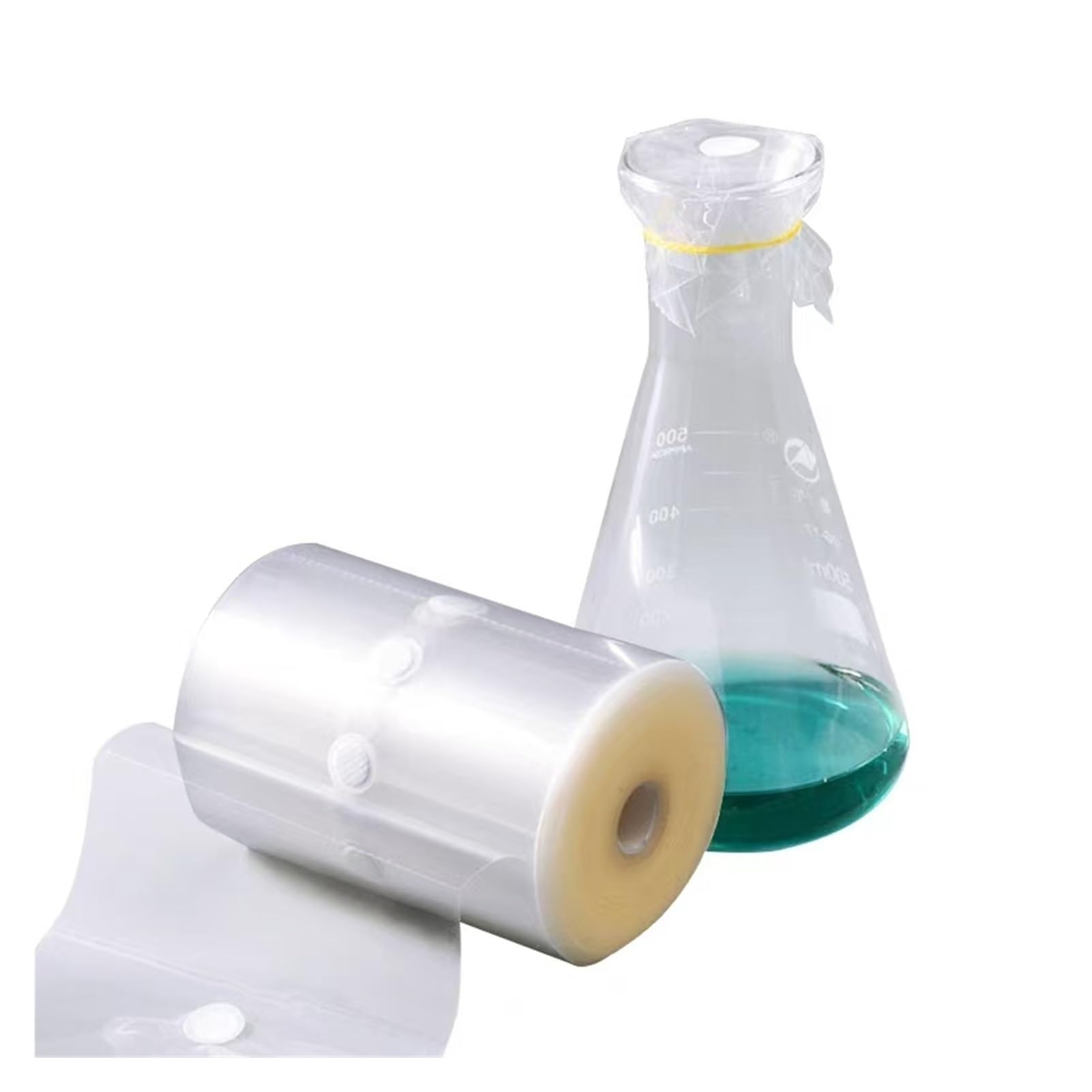 1 Rolle (500 Stück) 12/14/16 cm PP + PTFE 16 mm 30 mm Filtrationsfilm, dreieckig, Kulturbehälter, Dichtungsfiltermembran (14 x 14 cm Durchmesser 30 mm)