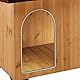 Ferplast Hundehütte kleine Hunde BAITA 50 aus FSC-Holz, Hundehaus Outdoor Wetterfest, Isolierende Kunststofffüße, Tür mit Bissschutzkante aus Aluminium, 56 x 46,5 x h 41,5 cm.