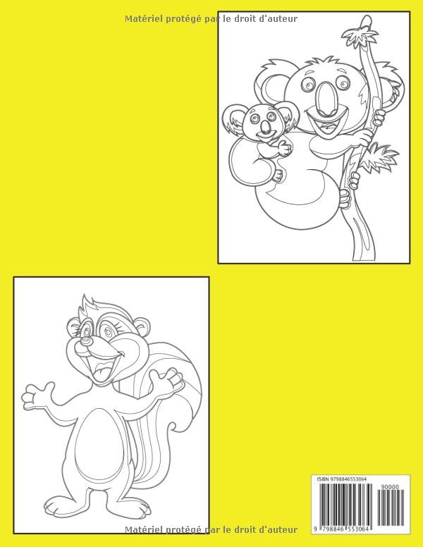 Livre De Coloriage Pour Les Enfants Cahier De Coloriage Animaux ...