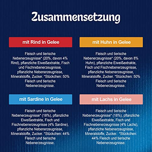 FELIX So gut wie es aussieht Junior Kittenfutter nass in Gelee, Sorten-Mix, 6er Pack (6 x 12 Beutel à 85g)
