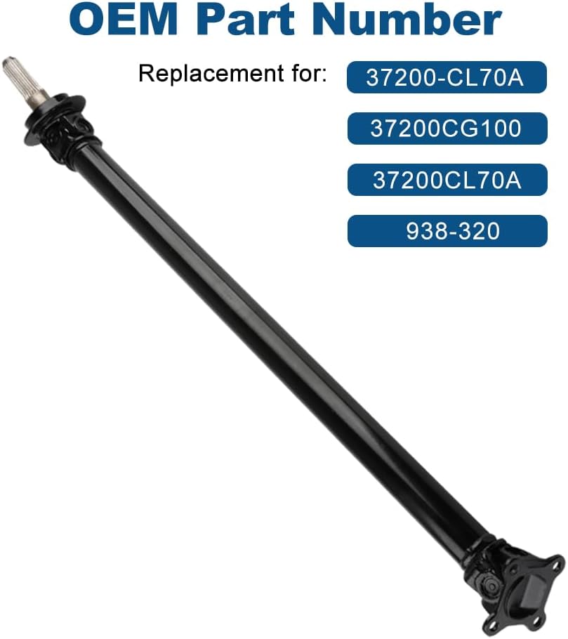Front Drive Shaft Assembly Compatible with Infiniti FX35 FX45 EX35 G35 M35 M45 03 04 05 06 07 08 09 10 11 12 Prop Shaft Driveshaft Replacement for 37200-CL70A 37200CL70A 37200CG100 938-320