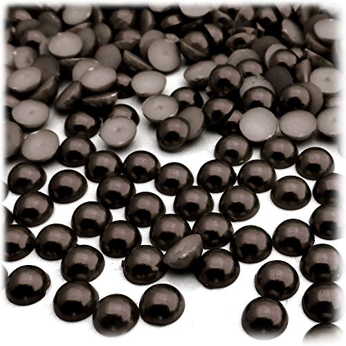 1,000pc Pearl Finish Half Dome Beads, Round, 5mm, Mocha Brown