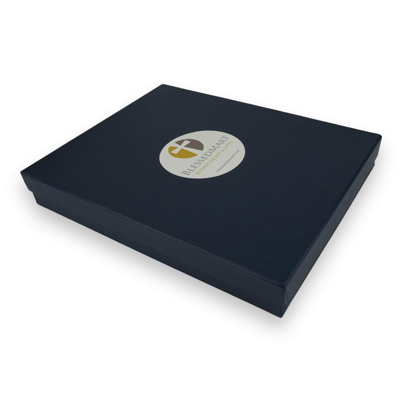 BlessedMart Apostel Andrew Ikone - orthodoxe byzantinische Ikone handgefertigt auf natürlichem Massivholz Geschenk fertig - Versand in einer Box