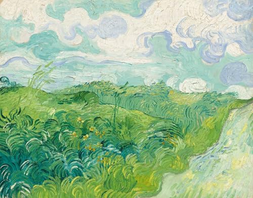 Champs de blé vert peinture Van Gogh pour la décoration de bureau chic