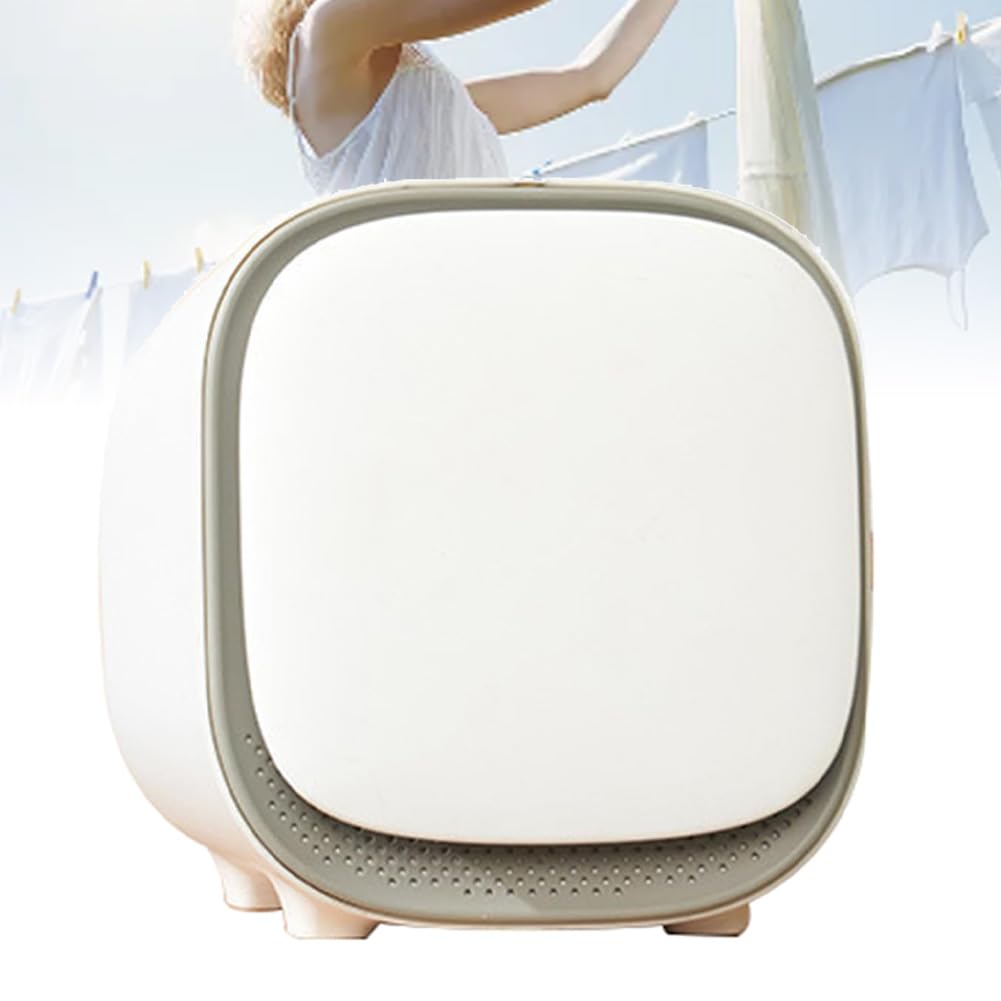 Mini suszarka bębnowa, przenośna elektryczna suszarka do ubrań, kompaktowa suszarka do prania o mocy 150 W, stała temperatura 60 ℃, trójwymiarowy obieg ciepłego powietrza 360°, do mieszkania lub