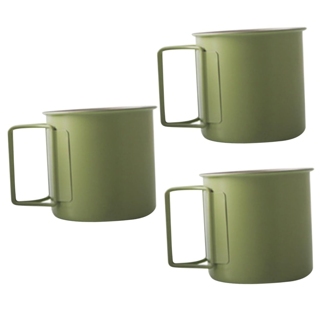 SUPVOX 3 Piezas taza de camping taza retra cámping tazas de café Taza de café matraz vasos de te travel mug mochila plegable taza de té portátil taza de agua portátil Acero inoxidable