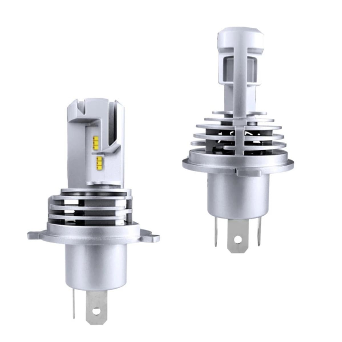 UKCOCO Lampadine Fredda 5000lm 6500k Auto in 9003 e per LED Luce a 55w di H4 Argento Lega Alluminio 2 Pezzi Efficienti Basso Consumo Fari Anteriori Sinistro e Destro
