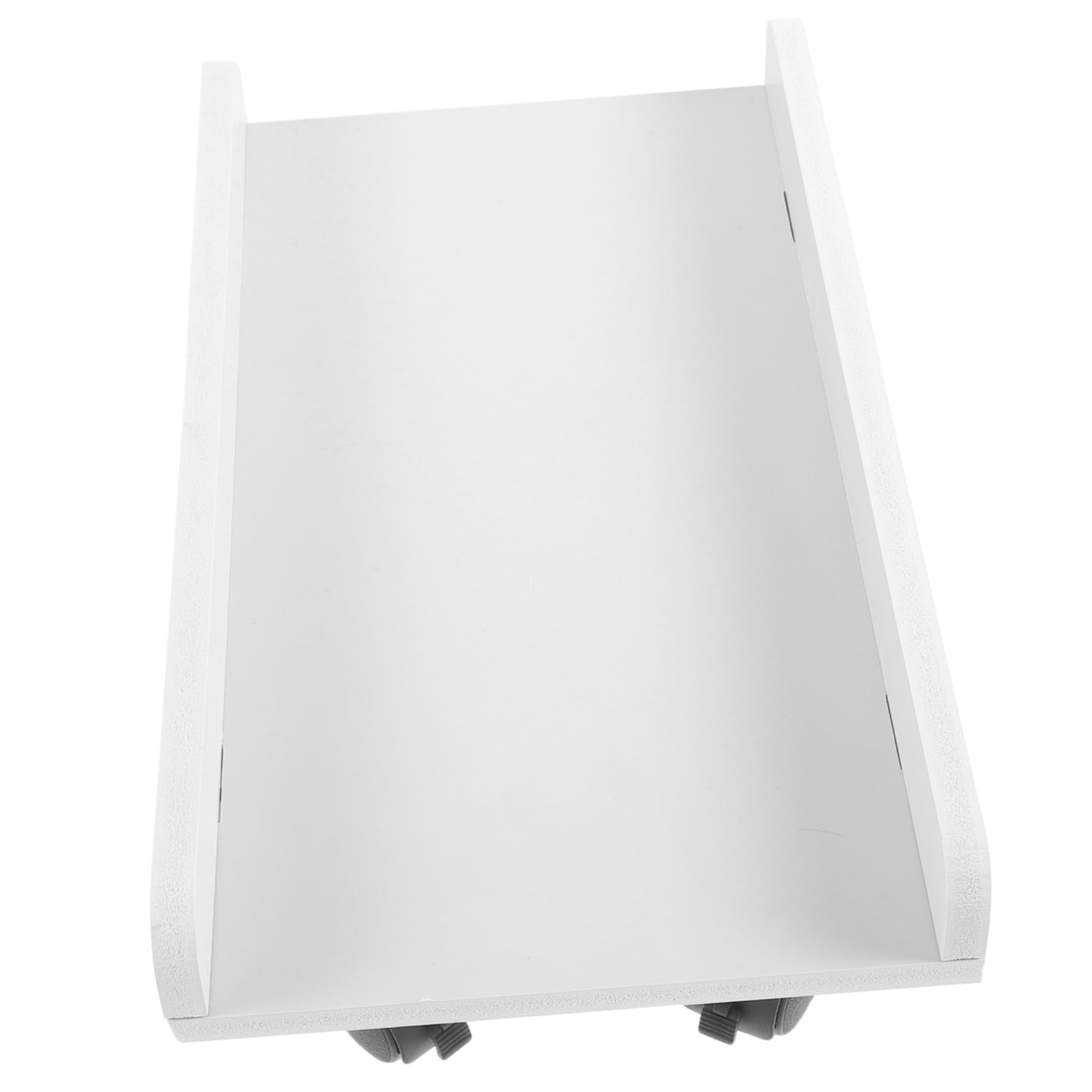 Supporto Torre Computer Rotelle per Scrivania Ufficio, Porta PC Bianco in Legno e Plastico, Salvaspazio Elevata Capacità di Carico per Postazione Gaming