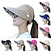 Summer Trucker Hats for Women Girls UV Protection Quick Dry Breathable Ponytail Friendly Fashion Lightweight Dad Cap Gardening Travel Trekking Baseball Hat Navy