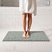 ITSOFT Non Slip Shaggy Chenille Soft Microfibers Bath Mat for Bathroom Rug Water Absorbent Carpet, Machine Washable, 21 x 34 Inches Sage Green
