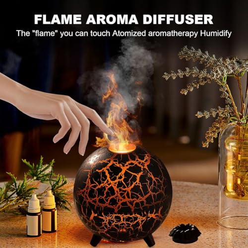 Difusor aromático eléctrico Humidifier Flame 200ML USB miniatura 4