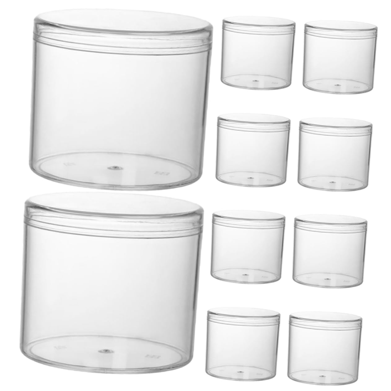 15piezas Tarro De Almacenamiento Transparente Tapa Para Alimentos Para Nueces y Contenedores De Plástico Reutilizables Para Cocina