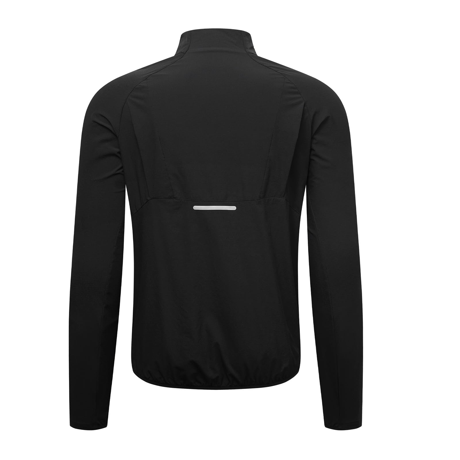 Tbest Chaqueta de Ciclismo a Prueba de Viento, Térmica, Cálida, para Ciclismo, Running, Cortavientos con Doble Cremallera Reflectante para Correr y desplazarse. (BE207-B Abrigo Negro M)